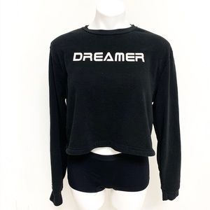 Womens Urban Nation Dreamer Black Crop Sweatshirt